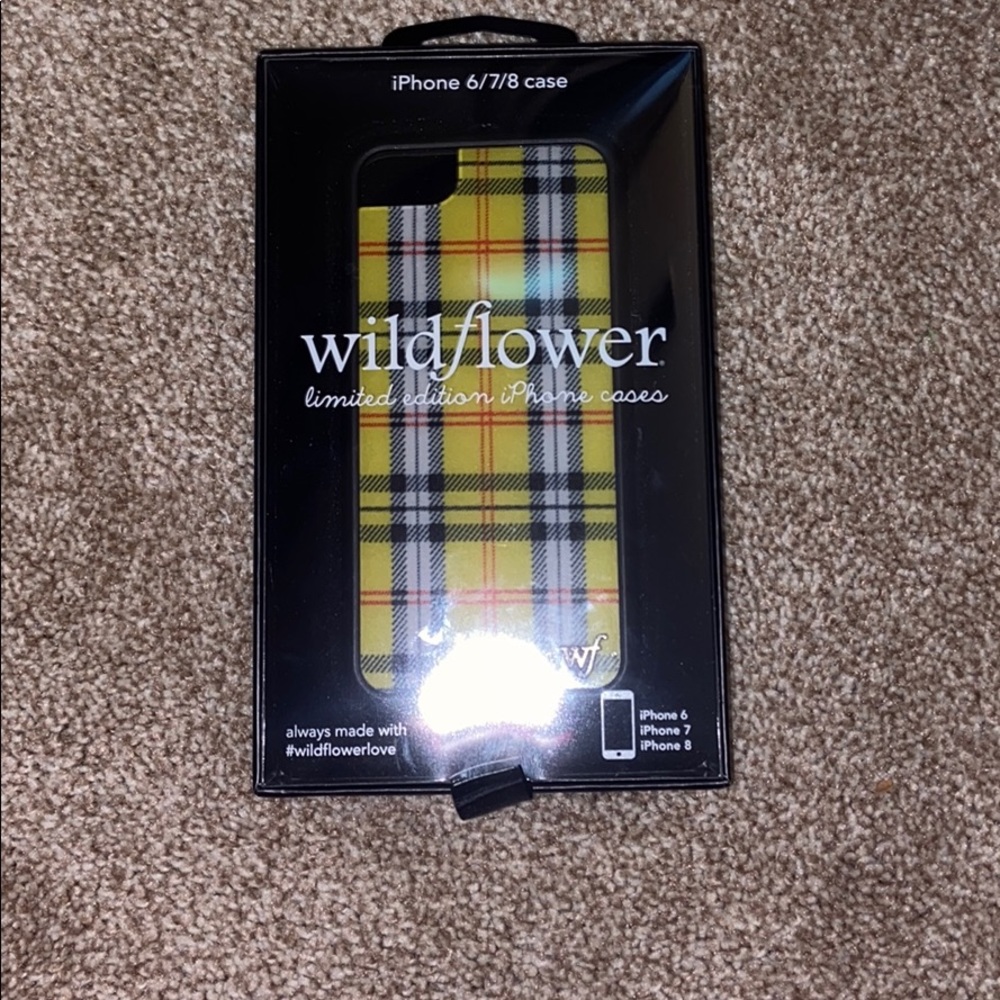 Wildflower iPhone 6/7/8 Yellow Plaid Case